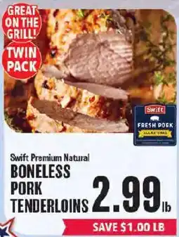 Market Basket Swift premium natural boneless pork tenderloins offer