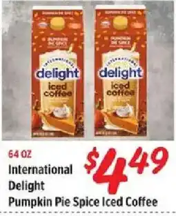 Rouses International Delight Pumpkin Pie Spice Iced Coffee offer