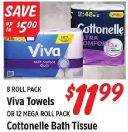 Rouses Viva Towels or Cottonelle Bath Tissue offer