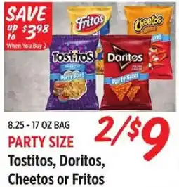 Rouses Tostitos, Doritos, Cheetos or Fritos offer