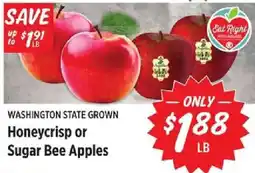 Rouses Washington state grown honeycrisp or sugar bee apples offer