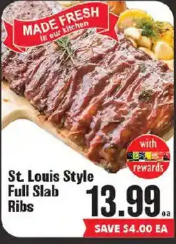 Market Basket St. Louis Style Full Slab Ribs offer