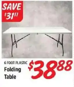 Rouses 6 foot plastic folding table offer