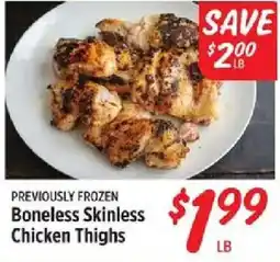 Rouses Previously Frozen Boneless Skinless Chicken Thighs offer