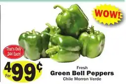 Sellers Bros Fresh Green Bell Peppers Chile Morron Verde offer