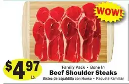 Sellers Bros Family Pack Bone In Beef Shoulder Steaks offer