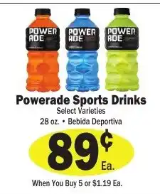 Sellers Bros Powerade sports drinks offer