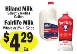 Sellers Bros Hiland Milk Fairlife Milk offer