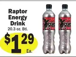 Sellers Bros Raptor Energy Drink offer
