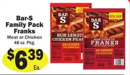 Sellers Bros Bar-s family pack franks offer