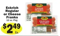 Sellers Bros Eckrich Regular or Cheese Franks offer