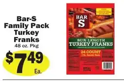 Sellers Bros Bar-s run length turkey franks offer