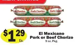 Sellers Bros El Mexicano Pork or Beef Chorizo offer