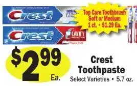 Sellers Bros Crest Toothpaste offer
