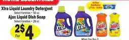 Sellers Bros Xtra Liquid Laundry Detergent, Ajax Liquid Dish Soap offer