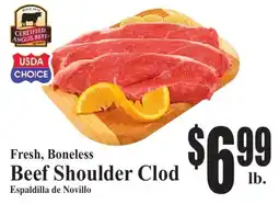 Baja Ranch Certified Angus Beef Fresh, Boneless Beef Shoulder Clod offer