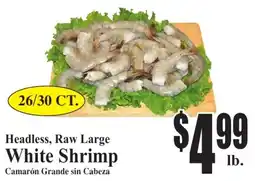 Baja Ranch Headless, Raw Large White Shrimp offer