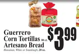 Baja Ranch Guerrero Corn Tortillas Artesano Bread offer