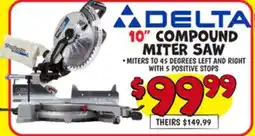 Ollie's DELTA 10 COMPOUND MITER SAW offer