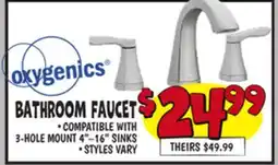 Ollie's OXYGENICS BATHROOM FAUCET offer