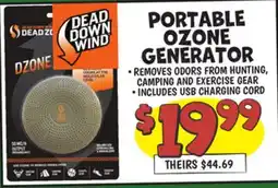 Ollie's DEAD DOWN WIND PORTABLE OZONE GENERATOR offer