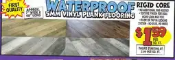 Ollie's WATERPROOF 5MM VINYL PLANK FLOORING offer
