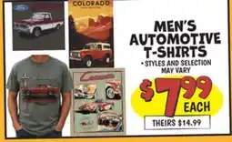 Ollie's MEN'S AUTOMOTIVE T-SHIRTS offer
