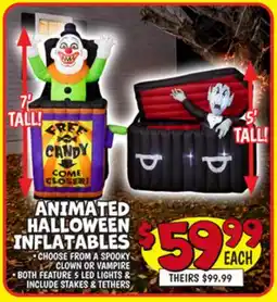 Ollie's ANIMATED HALLOWEEN INFLATABLES offer