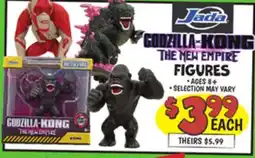 Ollie's JADA GODZILLA -X- KONG THE NEW EMPIRE FIGURES offer