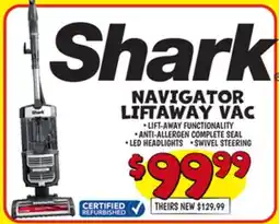 Ollie's SHARK NAVIGATOR LIFTAWAY VAC offer