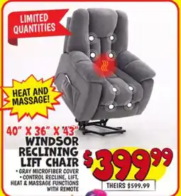 Ollie's WINDSOR RECLINING LIFT CHAIR offer