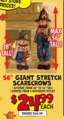 Ollie's GIANT STRETCH SCARECROWS offer