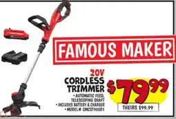Ollie's CORDLESS TRIMMER offer