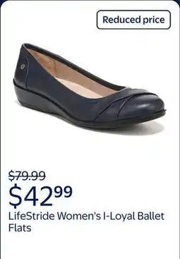 Walmart LifeStride Womens I-Loyal Ballet Flats - Various Widths Available offer