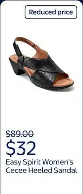 Walmart Easy Spirit Women's Cecee Heeled Sandal, Wide Width Available offer