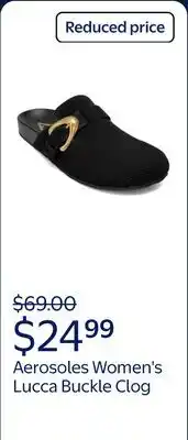 Walmart Aerosoles Women's Lucca Footbed Buckle Clog offer