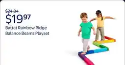 Walmart Battat Rainbow Ridge Balance Beams Active Playset with 10 Plastic Pcs, Toddler and Preschool Toys offer
