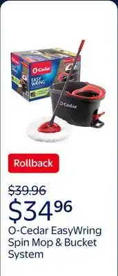 Walmart O-Cedar EasyWring Spin Mop & Bucket System offer