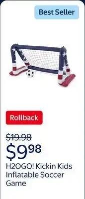 Walmart H2OGO! Patriotic Kickin Kids Inflatable Soccer Game offer