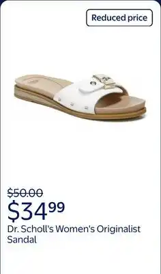 Walmart Dr. Scholl's Women's Originalist Sandal offer