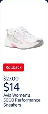 Walmart Avia Women's 5000 Performance Sneakers, Wide Width Available offer