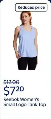 Walmart Reebok Women's Small Logo Rise Tank Top offer