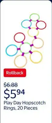 Walmart Play Day Hopscotch Rings, 20 Pieces offer
