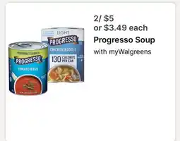 Walgreens Progresso Soup offer