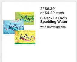 Walgreens 6-Pack La Croix Sparkling Water offer