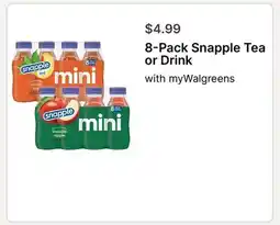 Walgreens 8-Pack Snapple Tea or Drink offer