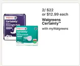 Walgreens Walgreens Certainty offer