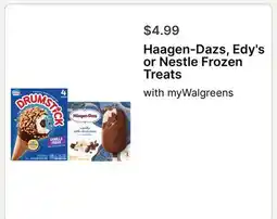 Walgreens Haagen-Dazs, Edy's or Nestle Frozen Treats offer