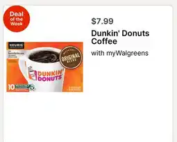 Walgreens Dunkin' Donuts Coffee offer