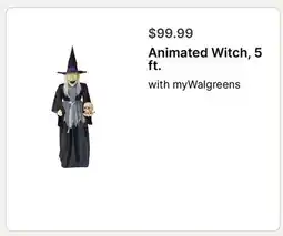 Walgreens Animated Witch, 5 ft offer